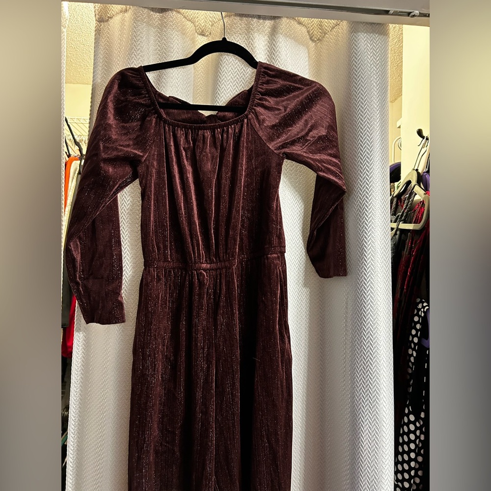 Burgundy jumpsuit